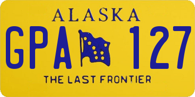 AK license plate GPA127