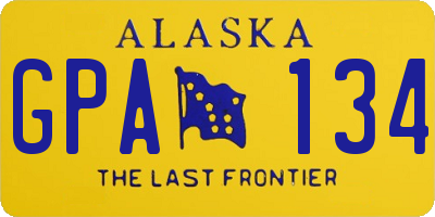 AK license plate GPA134
