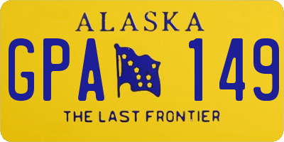 AK license plate GPA149