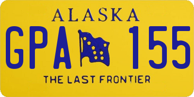 AK license plate GPA155