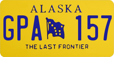 AK license plate GPA157
