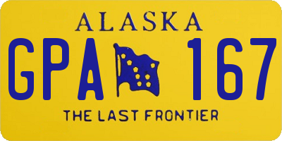 AK license plate GPA167