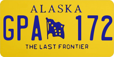 AK license plate GPA172