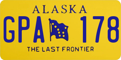 AK license plate GPA178