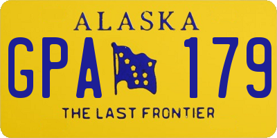 AK license plate GPA179