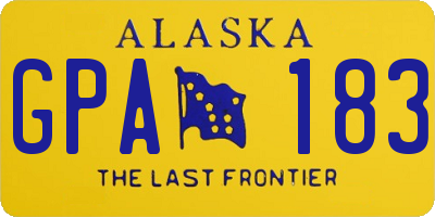 AK license plate GPA183