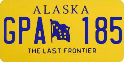AK license plate GPA185