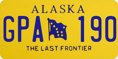 AK license plate GPA190