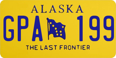 AK license plate GPA199