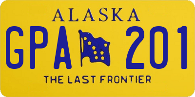 AK license plate GPA201
