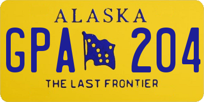 AK license plate GPA204