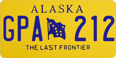 AK license plate GPA212