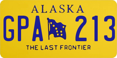 AK license plate GPA213