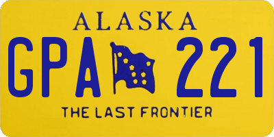 AK license plate GPA221