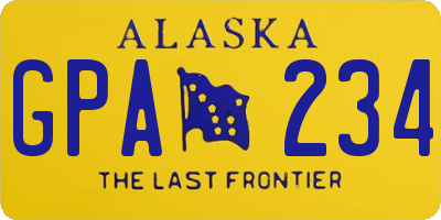 AK license plate GPA234