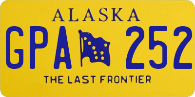 AK license plate GPA252