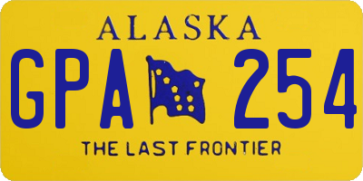 AK license plate GPA254