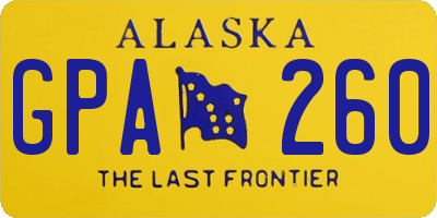 AK license plate GPA260