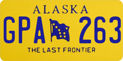AK license plate GPA263