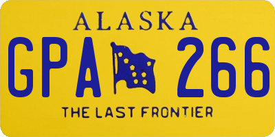 AK license plate GPA266