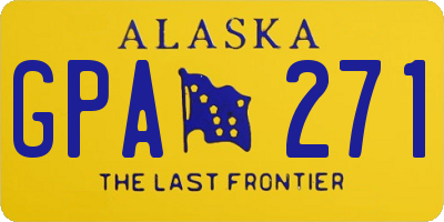 AK license plate GPA271