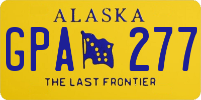 AK license plate GPA277