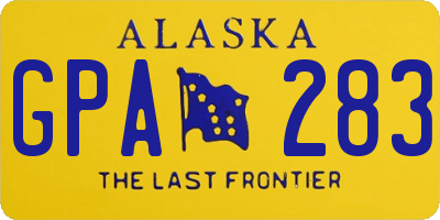 AK license plate GPA283