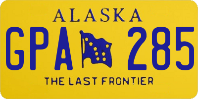 AK license plate GPA285
