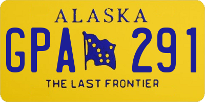 AK license plate GPA291