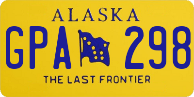 AK license plate GPA298