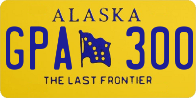 AK license plate GPA300
