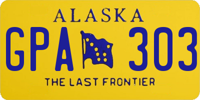 AK license plate GPA303