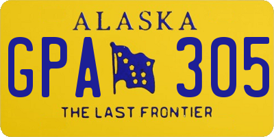 AK license plate GPA305