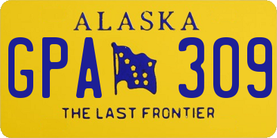 AK license plate GPA309