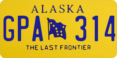 AK license plate GPA314