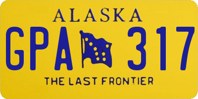 AK license plate GPA317
