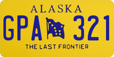 AK license plate GPA321