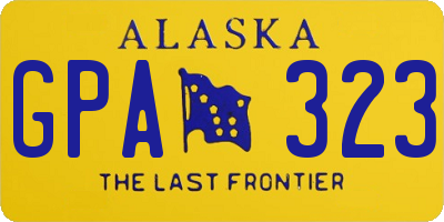 AK license plate GPA323