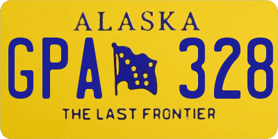 AK license plate GPA328