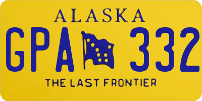 AK license plate GPA332