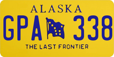 AK license plate GPA338