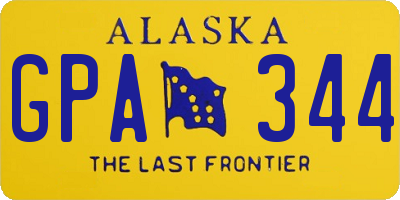 AK license plate GPA344
