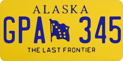 AK license plate GPA345