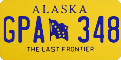 AK license plate GPA348