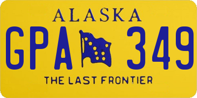 AK license plate GPA349