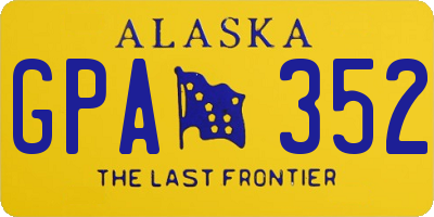 AK license plate GPA352
