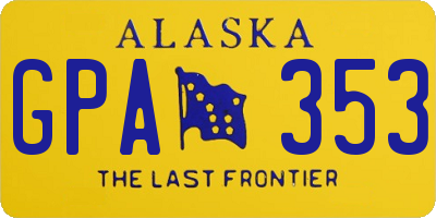 AK license plate GPA353