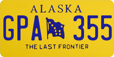 AK license plate GPA355