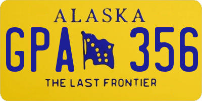 AK license plate GPA356