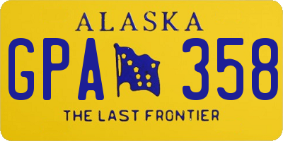 AK license plate GPA358
